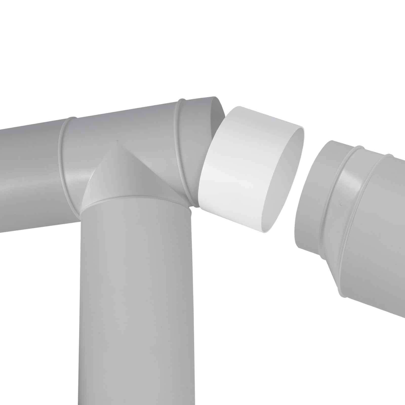 Repa Market 4 Inch / 100mm Ducting Connector, Round Plastic Pipe Coupler, Female Fit, Flexible Hose Extension Joint - Image 4