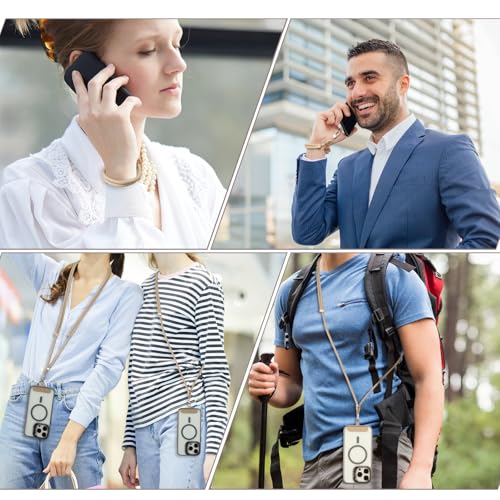 Image of VVAAGG Cell Phone Lanyard for iPhone: Crossbody Phone Strap Adjustable Neck Wrist Strap Anti Theft Long Lanyard Travel Essential for Women Most iPhone and Android Smartphones