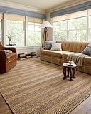 Picture of Loloi Chris Loves Julia Judy Collection JUD-06 Natural/Chocolate 9'-3" x 13' Area Rug