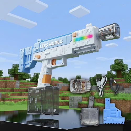 Image of VikriDA Automatic Electric Water Blaster with Continuous Firing & LED Lights High-Power Long Range Water Cannon for Kids & Adults Perfect for Beach Trips, Poolside Games & Outdoor Summer Water Play