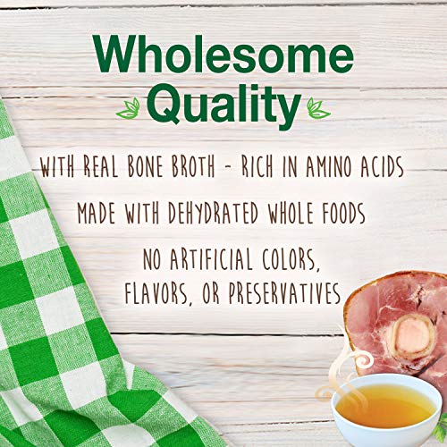 Nylabone Healthy Edibles Broth Bone Hundeleckerlis, natürliche Knochenbrühe – Schinken, groß – Ansicht 4