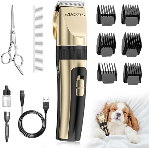 HEAPETS Dog Grooming Clippers Gold Edition