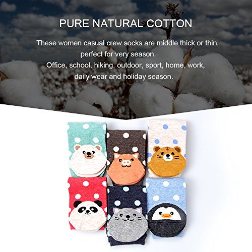 Image of Cute Animal Design Women's Socks Casual Cotton Crew Novelty Socks