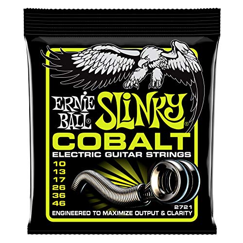 Ernie Ball Regular Slinky Cobalt - Cuerdas para guitarra eléctrica, cobalto, calibre 10-46