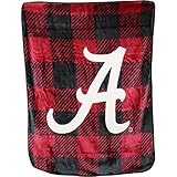 College Covers Alabama Crimson Tide Super Soft Raschel Plaid Throw Blanket, 50