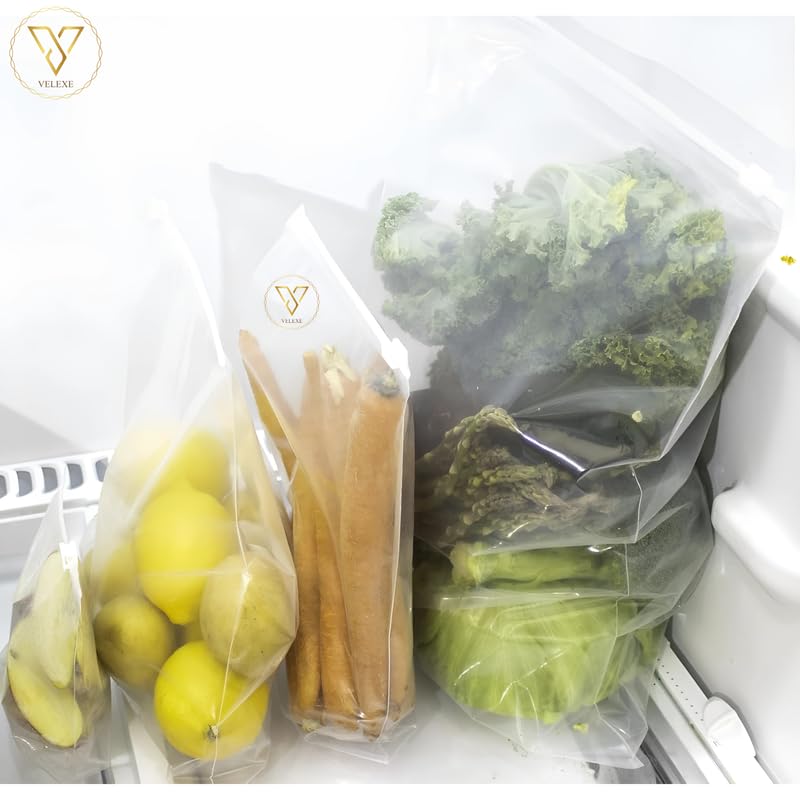 Image of Frosted Zipper Storage Bags with Air Hole - Pack of 25 (30cm*40cm) | Durable, Multipurpose & Reusable Transparent Zip Lock Bags for Clothes, Travel, Packing & Organizing