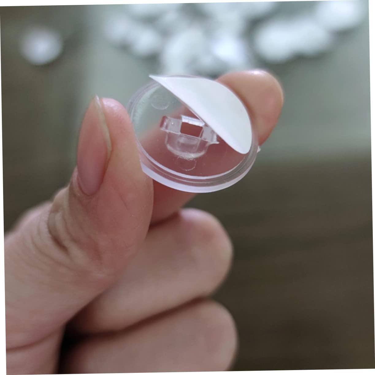 40piezas Ganchos De Techo Adhesivos Transparentes Ganchos Fuertes Para Colgar Decoraciones Sin Necesidad De Perforar Para Plantas y Luces Interiores y Exteriores