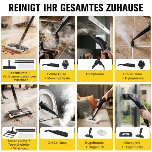 Waitbird 5 Bar Dampfreiniger für Zuhause, Polstermöbel, 160 °C Heißdampf – Ansicht 4