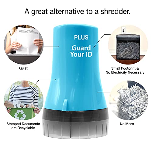 Image of Guard Your ID Wide Advanced Roller 2.0 Identity Theft Prevention Security Stamp Turquoise