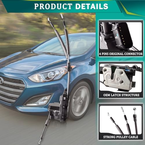 Image of Front Left Driver Side Door Lock Actuator Assembly Compatible for Hyundai Elantra 2011-2016 Door Latch Actuator, Replace# 81310-3X030
