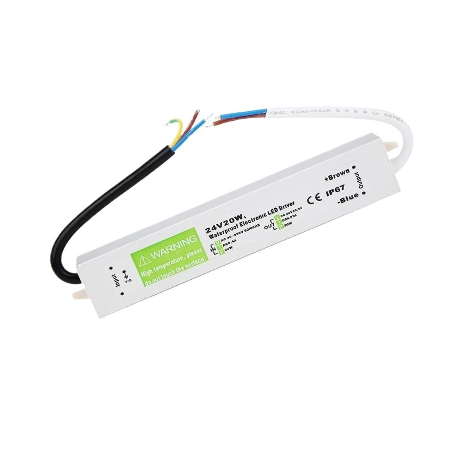 MBMYVRNKJL 90-250V AC to DC 24V 20W 0.83A Lighting Transformer LED Drive Adapter Aluminum Switching Power Supply