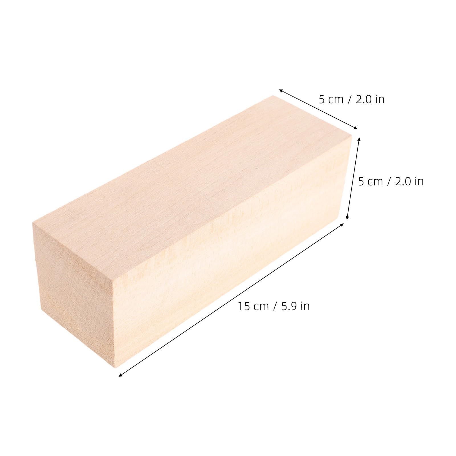 8 Pièces Bloc de Sculpture sur Bois en Tilleul, Ébauche Brute