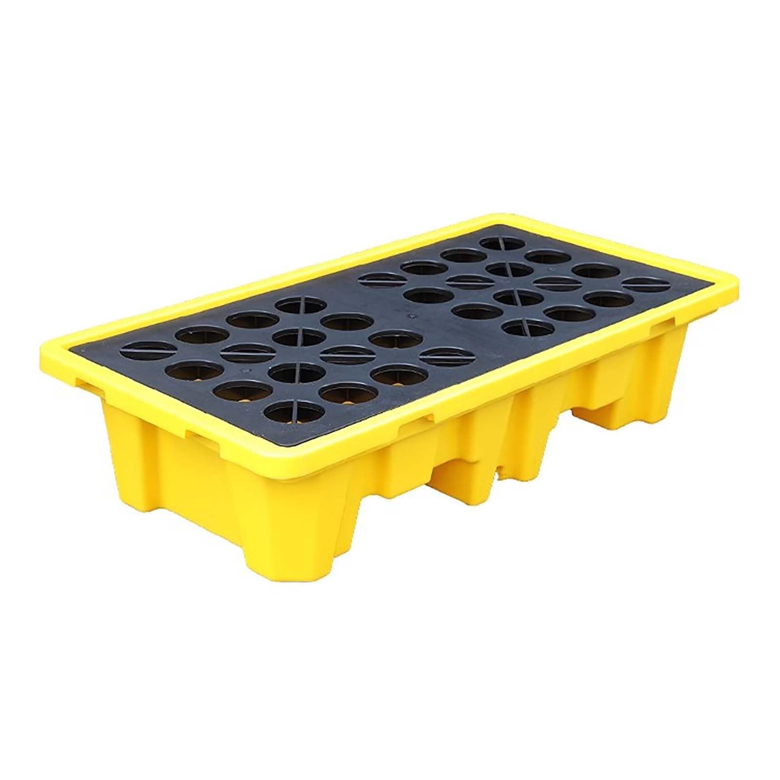 Genérico Palet Modular Duradero para la contención de derrames con desagüe: solución Segura para el Almacenamiento de Productos químicos, 130x68x30cm/51x27x12in, Ideal para Uso Industrial y Control d