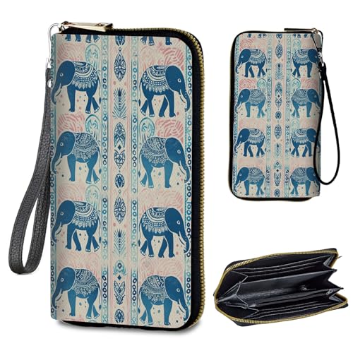 Image of Womens Wallet PU Leather Wristlet Wallets for Women, Large Capacity Lady Fashion Wallet Card Holder Zipper Wallet