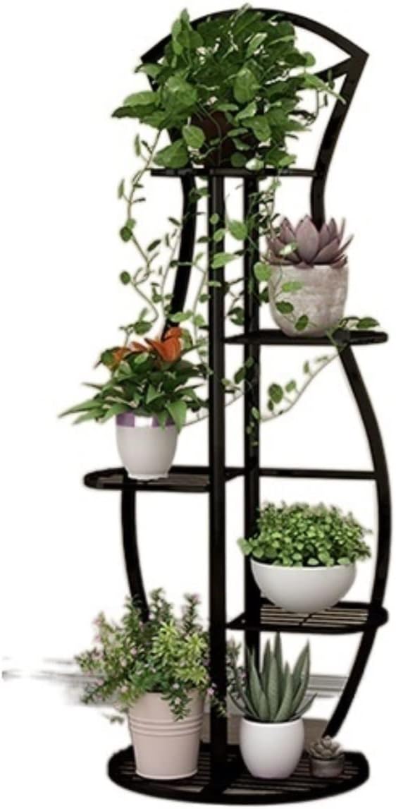 Mobile Storage Rack Freestanding Display Rack Tool Pegboard Garage,Metal Plant Stand ShelfFlower Display Rack for Indoor/Outdoor Use Decorative Flower Holder for Living Room Balcony & Garden