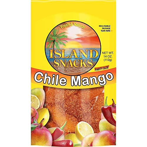 Island Snacks – Dried Chile Mango Fruit Slices – Party Size, 14 Ounces – Quality In Every Bite