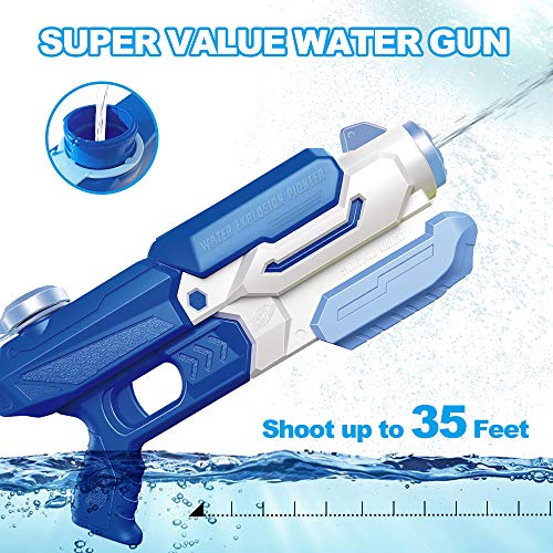 Scientoy Water Gun , 2 Pack Water Guns for Kid , Squirt Guns 1200CC High Capacity &30-35 Feet Shooting Range, Gifts for Children & Adult Summer Swimming Pool Beach Water Fighting Party