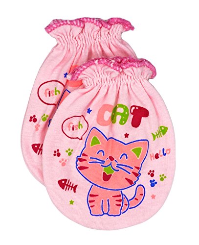 Liwely 6 Pairs Unisex-Baby No Scratch Mix Colors Assorted Mittens, 100% Cotton, Assorted Animals #TOP3