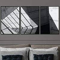 3 Piece Framed Canvas Wall Art Abstract Cool Line Canvas Prints Home Artwork Decoration for Living Room,Bedroom - 16