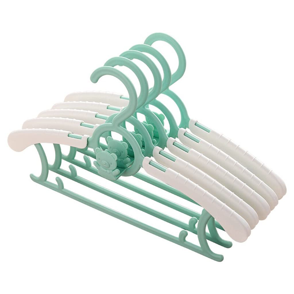 20 Uds. Percheros para Ropa para Niños, Perchas De Plástico Ajustables para Exhibición, Perchas Antideslizantes A Prueba De Viento para Abrigos para Sudadera(Grün)