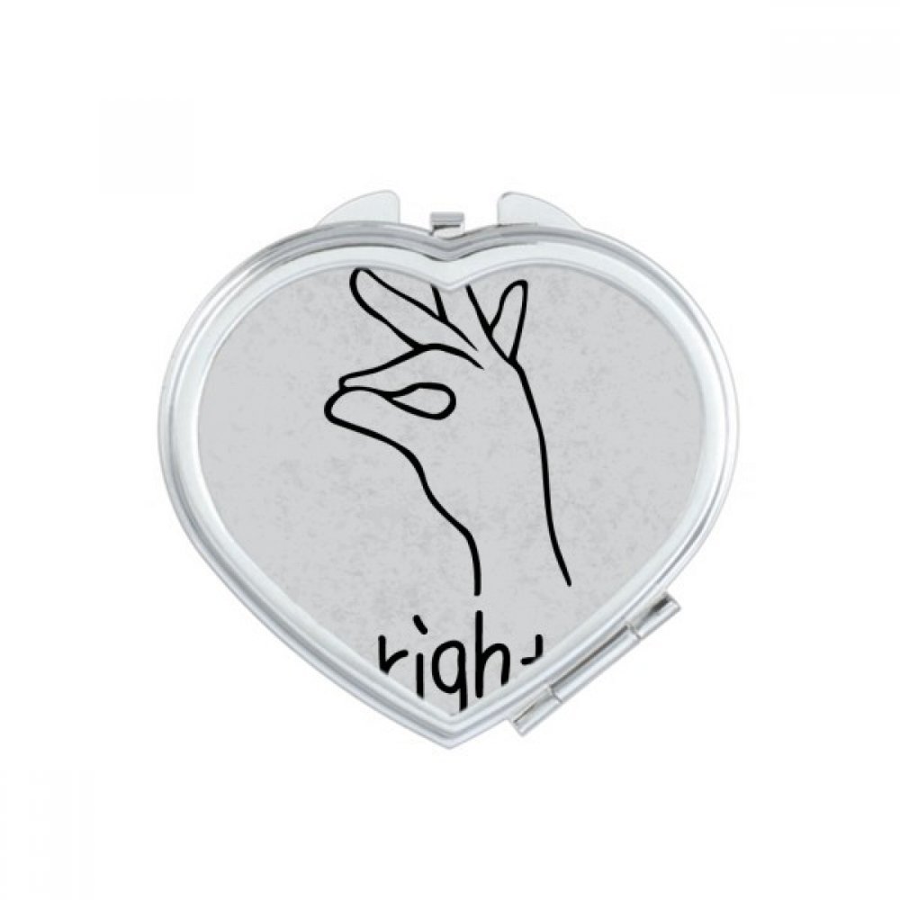 Miroir de poche à la main précis, accessoire maquillage portable noir