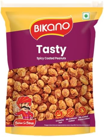 Bikano Tasty Spicy Crunchy & Roasted Snack | Premium Nutty Delight with Rich Spices | Perfect Munch for Any Time | Packed with Bold Flavors & Quality Ingredients – 350g
