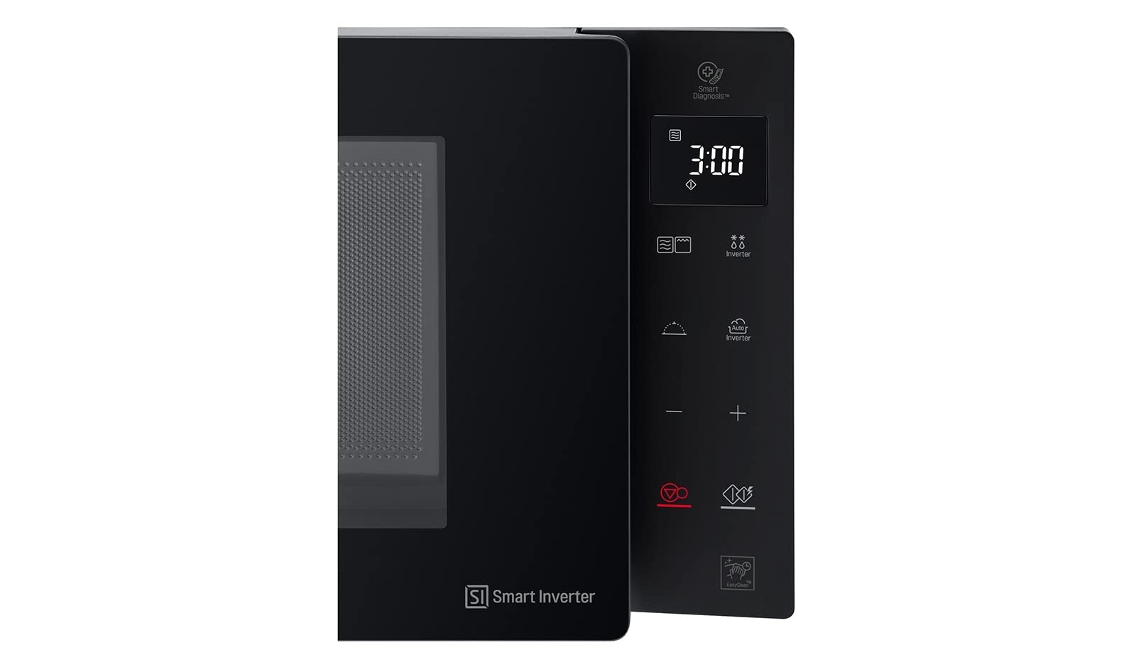 LG MH7235GPS Mikrowelle Smart Inverter mit Quarzgrill, 32 Liter, 1200 W, Automatikprogramme, 5 Leistungsstufen, inklusive Mikrowellenteller Crispy - Schwarz Rauch
