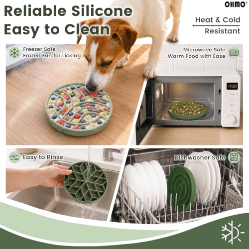 OHMO Anti Schling Napf Hund Katzen Slow Feeder S-Baum des Lebens Hellgrün