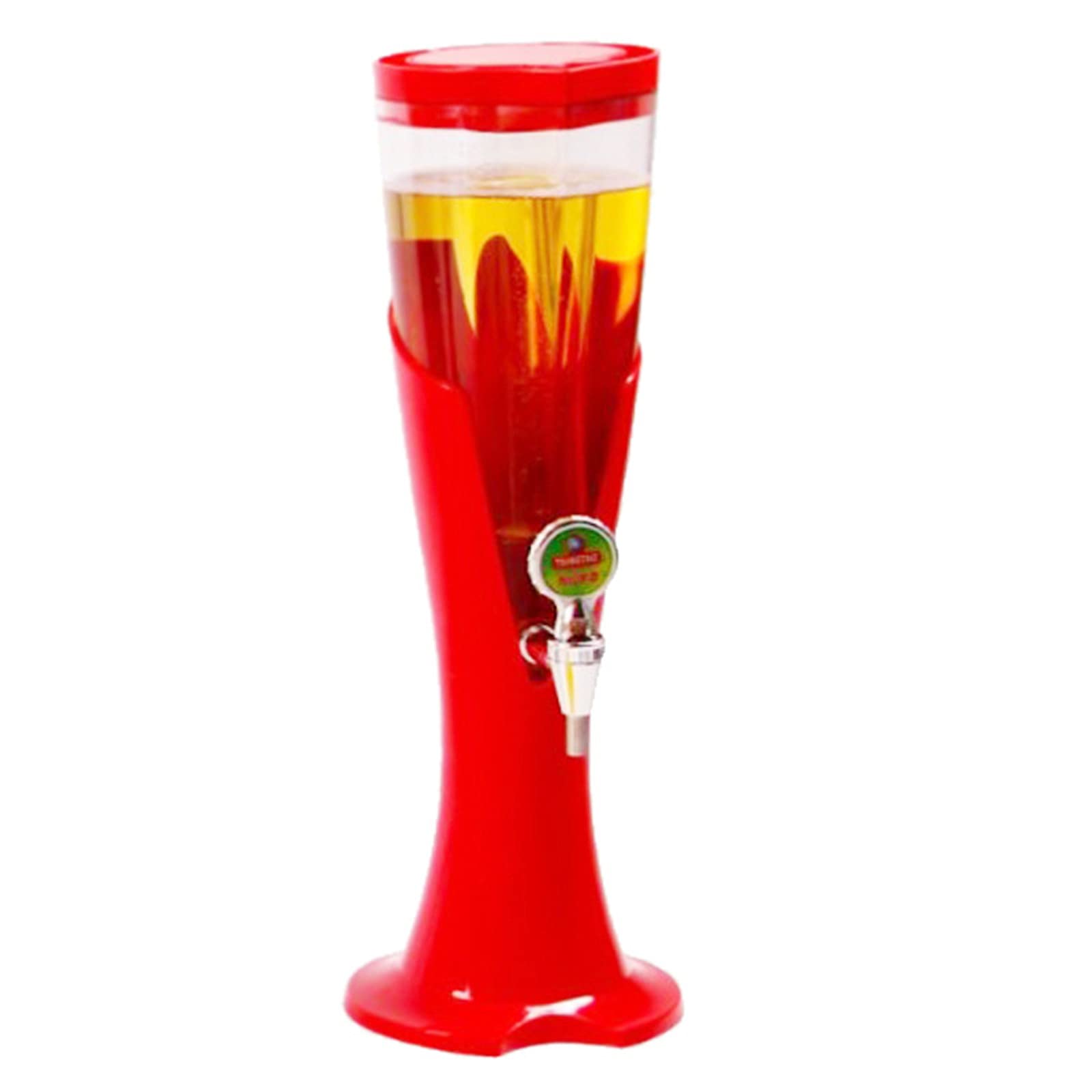 Wieża Piwa, Dozownik napojów Beer Tower z rurką do utrzymywania zimnych napojów, idealna na imprezy i gry, akcesoria do baru domowego,4,2.0L