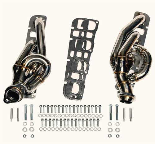 SKPMGPAG Exhaust Header Shorty Headers for Dodge Ram 2003-2008 1500 2500 3500 5.7 Hemi 1-5/8"