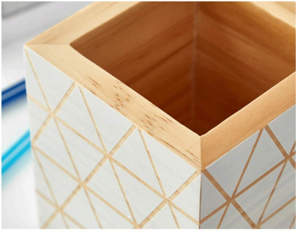 Pot Crayon Porte Stylo Triangle Géométrique Porte-stylo Créatif Porte-crayon En Bois Multifonction Papeterie De Papeterie De Bureau Rangée Conteneur De Bureau Fournitures Range Stylo Organiseur de Bur