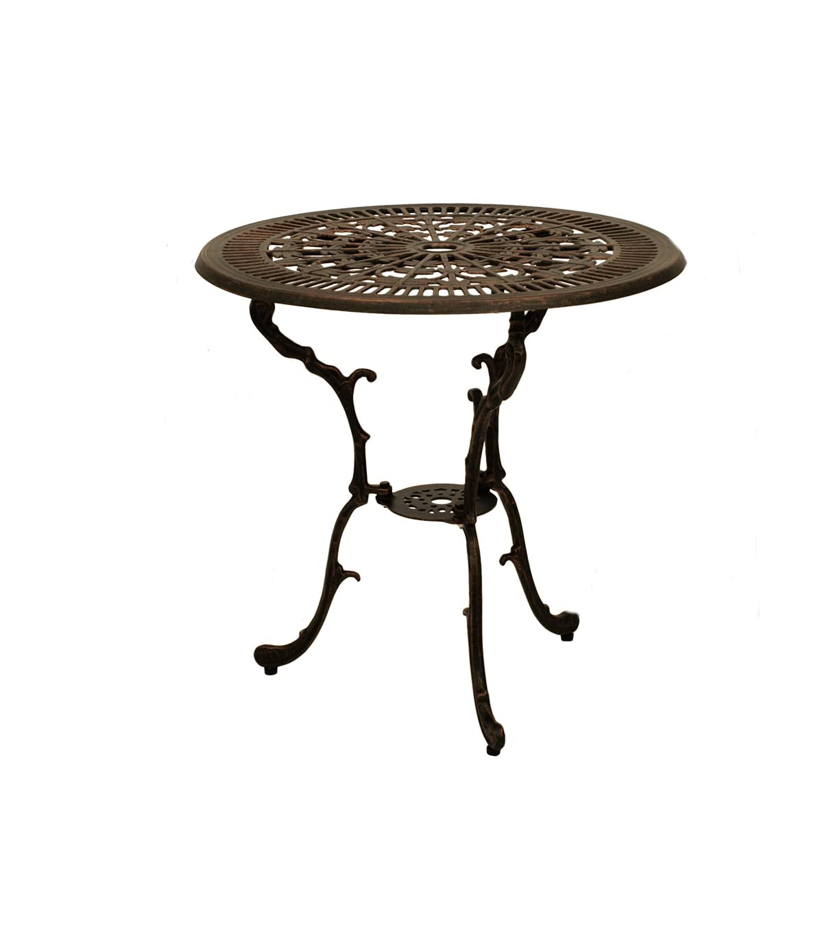 DEGAMO Gartenset Gartengarnitur Lugano in Jugendstil Optik 5-teilig, Aluguss, Farbe Bronze - antik, wetterfest