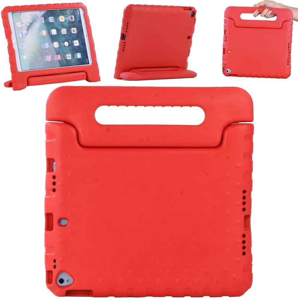 FINDING CASEfor New iPad 10.2 Inch 2021/2020/2019 (9th/8th/7th Gen), Shockproof Lightweight Convertible Handle Stand Protective Kids Case for iPad Pro 10.5" 2017, iPad Air 3 10.5 2019 (red)