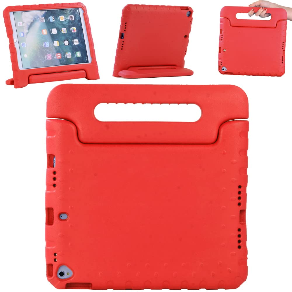 FINDING CASEfor New iPad 10.2 Inch 2021/2020/2019 (9th/8th/7th Gen), Shockproof Lightweight Convertible Handle Stand Protective Kids Case for iPad Pro 10.5" 2017, iPad Air 3 10.5 2019 (red)