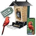 Perky-Pet Smart Bird Feeder with Camera - Squirrel-Resistant, 3.5 lb Capacity, Motion Activated 1080p HD, Wi Fi, SPCAM - Camera Feeder Gift Idea