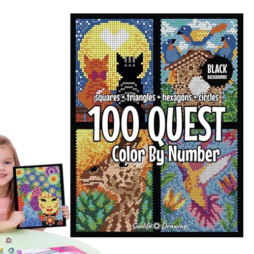per numero, Libro di attività a colori per adulti Libro da colorare per creare splendide opere d'arte con numeri, libro da colorare per numero Libro da colorare divertente libro da colorare