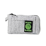 Dime Bags Padded Pouch, Protective Case with Soft Velour Interior for Glass & Gear Storage & Travel, Durable Hemp-Polyester Fabric Exterior, Heavy-Duty Zippers & Interchangeable Patch (5 Inch, Silver)