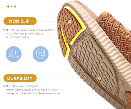 Image of KuaiLu Womens Orthotic Adjustable Strap Slides Arch Support Slip On Sandals