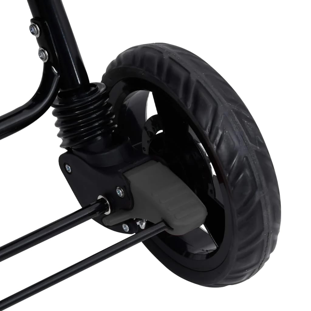 vidaXL Carrito gemelar tándem Gris Oscuro Acero