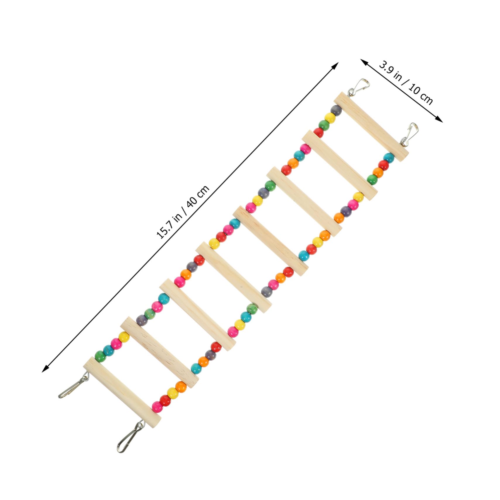 GRIRIW Ladder Toy Wooden Bird Perch Colorful Add-ons Bird Cage Ladder Parrot Climbing Step Ladder Toy