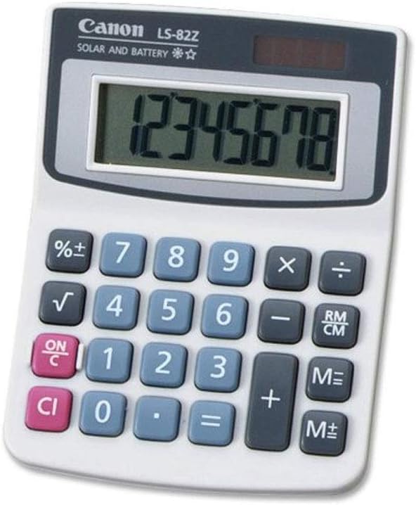 Canon LS-82Z Handheld Basic Calculator - Value Bundle (5 Pack)
