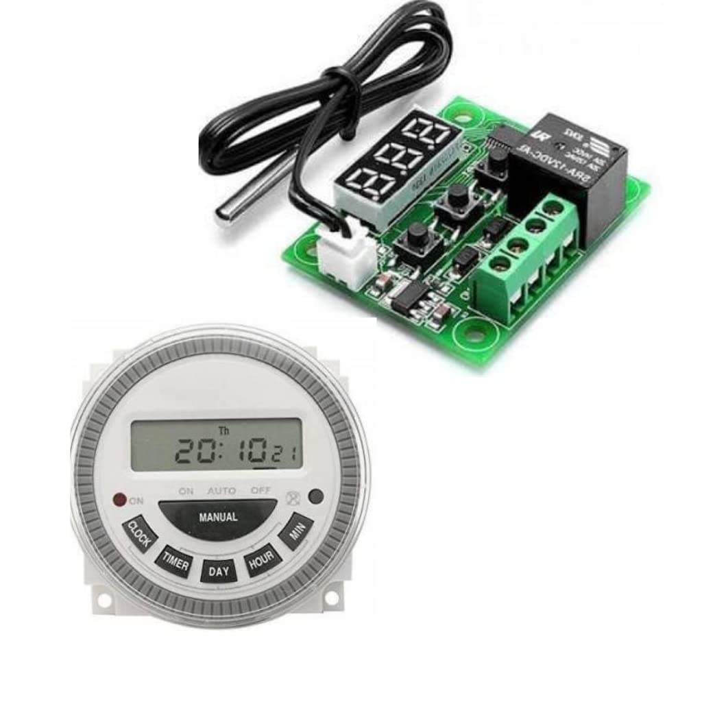 Robotbanao 12V W1209 Digital Temperature Controller Thermostat Module With LED Display and NTC Temperature Sensor+Digital LCD Display 4 Pin Programmable Electronic Switch Timer-Combo (B09KCLPLRP) Amazon Price History, Amazon Price Tracker