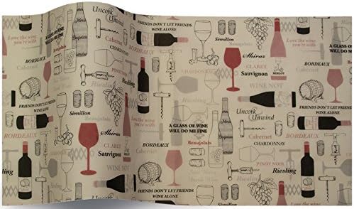 Wine Not Wine Bottles Suttons Tissue Wrap 5 Sheets of 70 x 50 cm Luxury Tissue Wrapping Paper