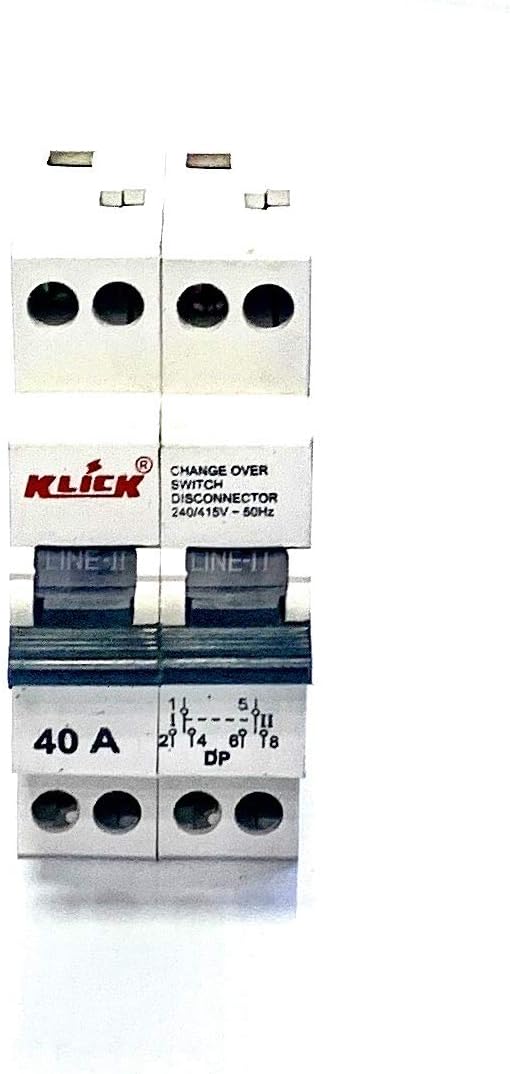 Litost Poly Vinyl Chloride 40A Double Pole Type Changeover Switch MCB