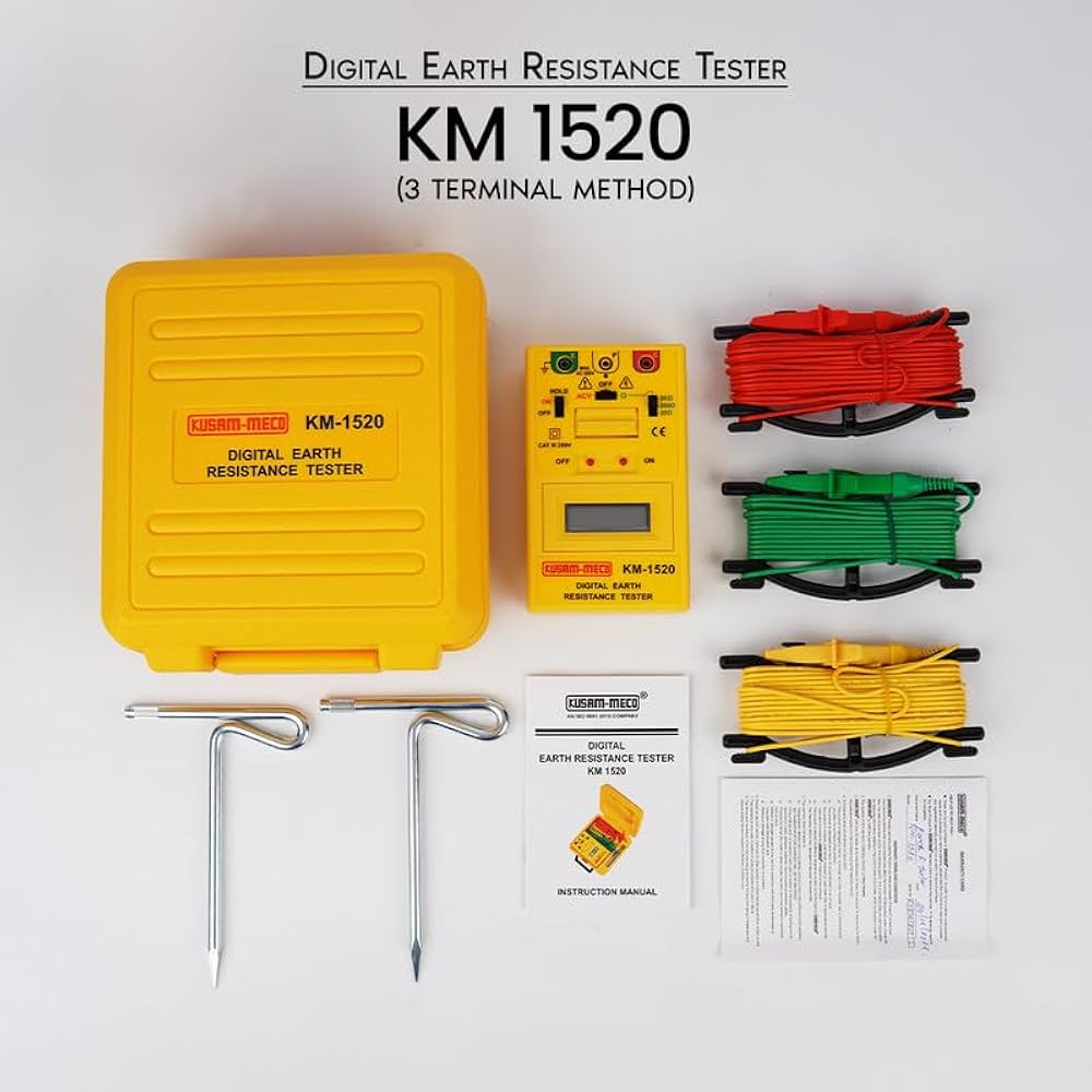 Terminal Digital Earth Resistance Tester, Model KM 1520,, 56 OFF