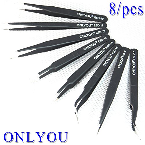 Buy Generic New arrivals 8/PCS ONLYOU ESD Precision Tweezer Set Kit