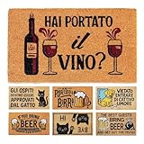 LUA VIKA Zerbino ingresso esterno simpatico, tappeto ingresso interno, zerbino cocco, zerb...