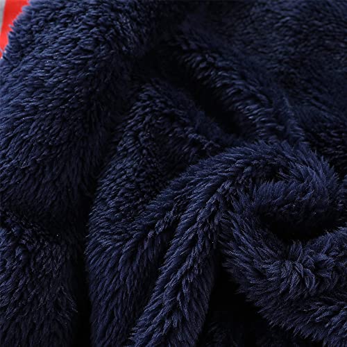 Funnymore Boy's Sherpa Fleece Lined Jacket,Navy Stripe Spring Fall Winter Warm Hoodie Coat Clothes 4T #TOP6