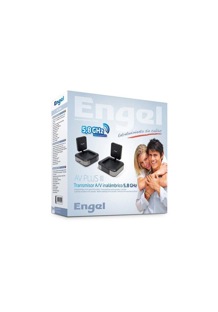 Engel MV7230 Transmisor AV Inalámbrico 58GHz Extensor de Señal Audio Video hasta 60m 8 Canales IR Incorporado Fácil Instalación Compatible con TDT DVD Satélite y Más