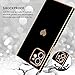 Urarssa Compatible with iPhone 12 Case Rectangle Cute Plating Gold Luxury Love Heart Phone Case for Women Girls Shockproof Raised Full Camera Lens Protection Bumper Cover for iPhone 12, Black